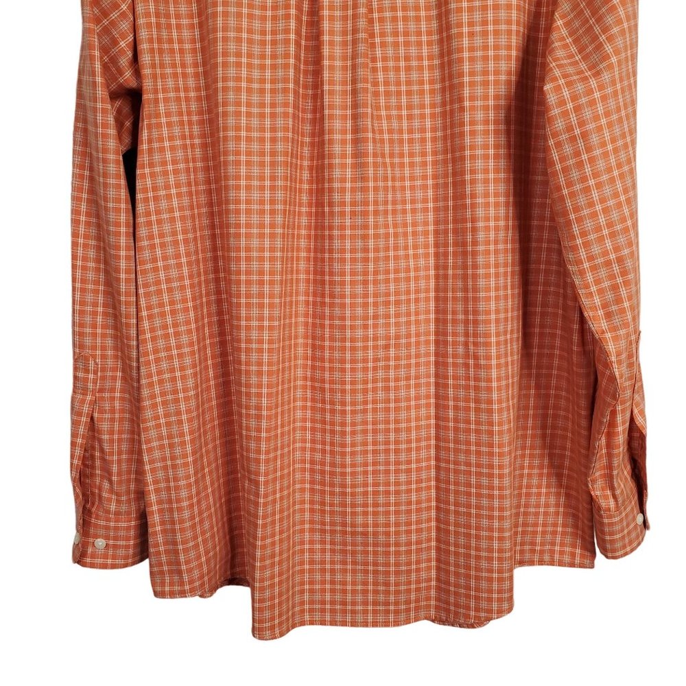 LL Bean Mens Size L Shirt Button Front Wrinkle Resistant 100% Cotton Long Sleeve - Picture 8 of 11